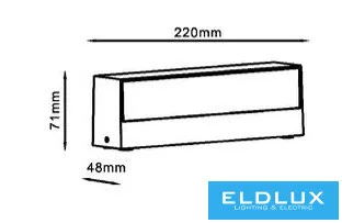 UNIVERSO Außenwandleuchte 14 W 1100 lm CCT mit Schalter 220 x 71 x 48 mm IP65 weiß 5 Jahre