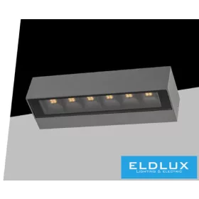   UNIVERSO Außenwandleuchte 14 W 1100 lm CCT mit Schalter 220 x 71 x 48 mm IP65 grau 5 Jahre