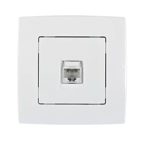 CITY COMPUTER-ANSCHLUSS CAT.6 WEISSES METALL 