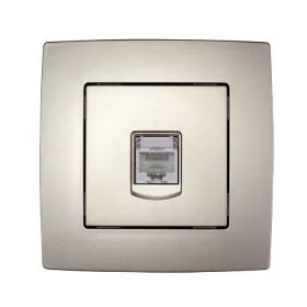 CITY COMPUTERANSCHLUSS CAT.6 CHAMPAGNERFARBENES METALL 