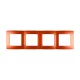 CITY QUADRAHMENPLATTE, ORANGE METALL