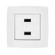 CITY 2xUSB-BUCHSE WEISSES METALL