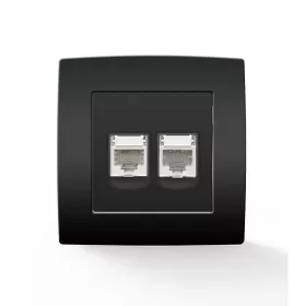 CITY TELEFON- + COMPUTERSTECKDOSE, ANTHRAZIT