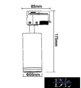 UNIVERSO Einphasige Schienenleuchte GU10 Max. 35 W weiß D55x85x175