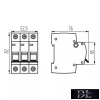 KANLUX KMB6-C40/3-Miniatur-Leistungsschalter