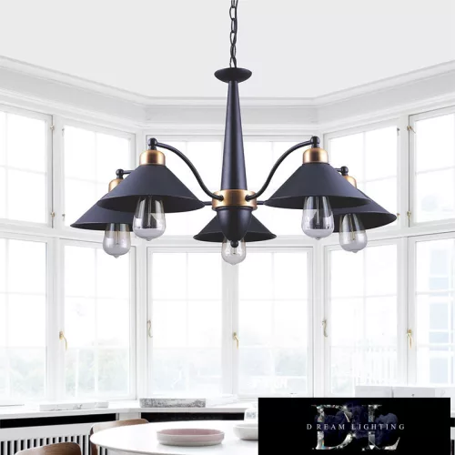 ELDLUX BELLA Kronleuchter 5×E27 schwarz