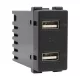 LECCE USB-STECKDOSE DOPPELT ANTHRAZIT