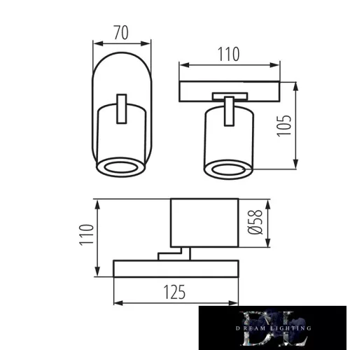 KANLUX LAURIN EL-1O B Lampe GU10