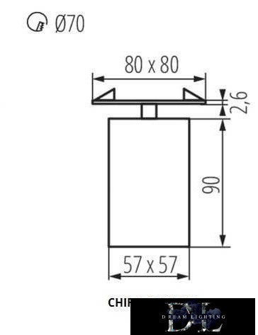 KANLUX CHIRO GU10 DTL-W Lampe GU10 