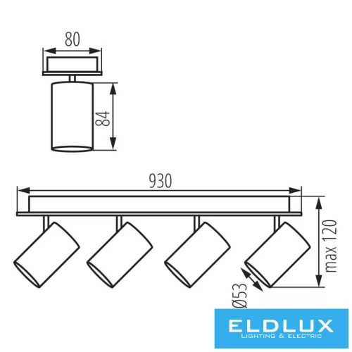 KANLUX EVALO EL-4I B-SR Lampe GU10