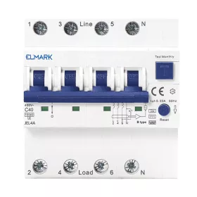 ELEKTRONISCHER FI-SCHUTZSCHALTER JEL4A 6 kA 4P 25 A/30 mA