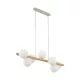 TK LIGHTING KRONLEUCHTER ESTERA 5905 7XG9 WEISS/HOLZ