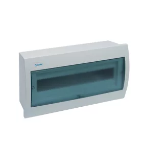   VERTEILERKASTEN AUS KUNSTSTOFF 18 MODULE – EINBAU, MIT BLAUER ABDECKUNG