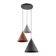 TK LIGHTING PENDELLEUCHTE CONO 6633 3XE27 MEHRFARBIG