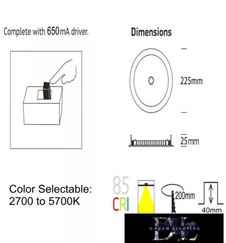 OSRAM Chip Deckeneinbauleuchte mit Bewegungssensor 20W  4000K weiß