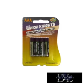   Union Knights quecksilberfreie Alkalibatterie LR03 (AAA) 4 Stück/Blisterpackung