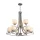 ERIN LUX KRONLEUCHTER 9XE27 SATIN NICKEL