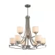 ERIN LUX KRONLEUCHTER 9XE27 SATIN NICKEL