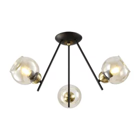 RICK KRONLEUCHTER 3XE27 SCHWARZ/BRONZE