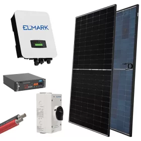 HYBRID-SOLARANLAGE 1P/5 kW 580 W PANELS BATT.