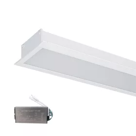   LED-PROFIL-EINBAULEUCHTE S48 32 W 4000 K 1500 MM WEISS + NOTBETRIEBSKIT