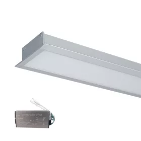   HOCHLEISTUNGS-LED-PROFIL-EINBAULEUCHTE S48 20 W 4000 K GRAU + NOTBETRIEBSKIT