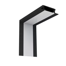 INNENECKENELEMENT FÜR S48 LED-PROFIL SCHWARZ EINGELASSEN 