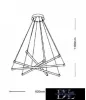 UNIVERSO Pendelleuchte 55 W 4400 lm 4000 K IP20 Weiß 820 x 1100 mm