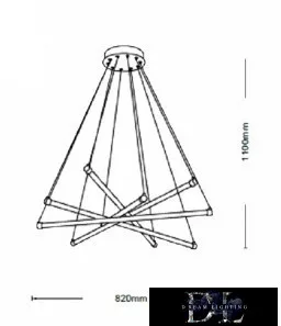 UNIVERSO Pendelleuchte 55 W 4400 lm 4000 K IP20 Weiß 820 x 1100 mm
