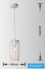 UNIVERSO Pendelleuchte 1xE27 max. 60 W IP20 Weiß D140x1340mm