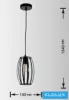 UNIVERSO Pendelleuchte 1xE27 Max. 60 W IP20 Schwarz D140x1340mm