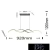 UNIVERSO Pendelleuchte LED 25 W 2000 lm 4000 K 920 mm IP20 Chrom
