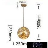 UNIVERSO Hängeleuchte 10 W 900 lm 3000 K 360° IP20 ∅250 x 250 x 1500 mm bernsteinfarben