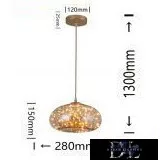 UNIVERSO Pendelleuchte 10 W 900 lm 3000 K 360° IP20 ∅280 x 150 x 1300 mm bernsteinfarben