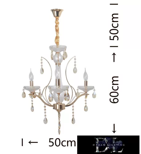UNIVERSO Kronleuchter 3-flammig 3xE14 Max. 40 W D50x110 cm gold