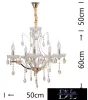 UNIVERSO Kronleuchter 5-flammig 5xE14 Max.40W D50x110cm goldfarben