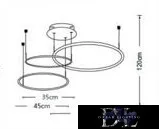 UNIVERSO Pendelleuchte 55 W 4400 lm 4000 K IP20 Weiß D600 x 1200 mm