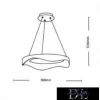 UNIVERSO Pendelleuchte 38 W 3040 lm CCT D500 x 1200 mm weiß