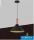 UNIVERSO Pendelleuchte 1xE27 max. 60 W D350x170x1300 mm IP20 schwarz/gold 5 Jahre