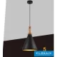 UNIVERSO Pendelleuchte 1xE27 max. 60 W D250x270x1300 mm IP20 schwarz/gold 5 Jahre