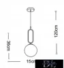 UNIVERSO Pendelleuchte 1xG9 max. 10 W D150x360x1200 mm IP20 Altgold