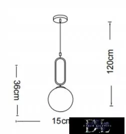 UNIVERSO Pendelleuchte 1xG9 max. 10 W D150x360x1200 mm IP20 Altgold