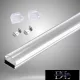 UNIVERSO Decken-Aluminiumprofil mit transparenter, gebogener Abdeckplatte 2 m 15*8,8 mm