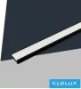 UNIVERSO Deckenprofil aus Aluminium mit mattweißer Abdeckplatte, 2 m, 17,35 x 6,9 mm, schwarz