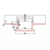 UNIVERSO Einbau-Aluminiumprofil mit mattweißer Abdeckplatte, 2 m, 20 mm