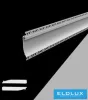 UNIVERSO LED-Einbauprofil aus Aluminium mit mattweißer Abdeckplatte, 2 m, 134 x 18,8 mm