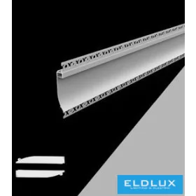   UNIVERSO LED-Einbauprofil aus Aluminium mit mattweißer Abdeckplatte, 2 m, 134 x 18,8 mm