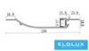 UNIVERSO LED-Einbauprofil aus Aluminium mit mattweißer Abdeckplatte, 2 m, 134 x 18,8 mm