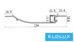 UNIVERSO LED-Einbauprofil aus Aluminium mit mattweißer Abdeckplatte, 2 m, 134 x 18,8 mm