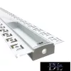 UNIVERSO Einbau-Aluminiumprofil mit mattweißer Abdeckplatte 2 m 11 mm
